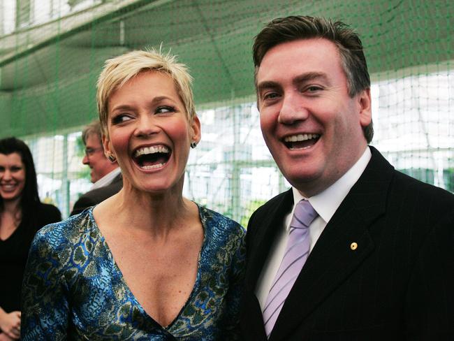 TV presenter Jessica Rowe with then Nine Network chief executive Eddie McGuire in 2006.