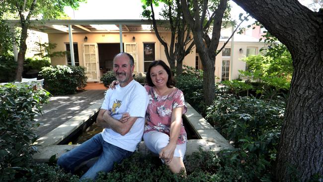 Jonathan Hawley and Jenny Lamattina are selling their 1887 Victorian manor home in the trendy inner-Melbourne suburb of St Kilda. Picture: David Geraghty