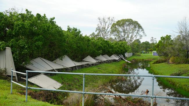 Storm damage at Oxenford on the Gold Coast. Picture: Charlton Hart.