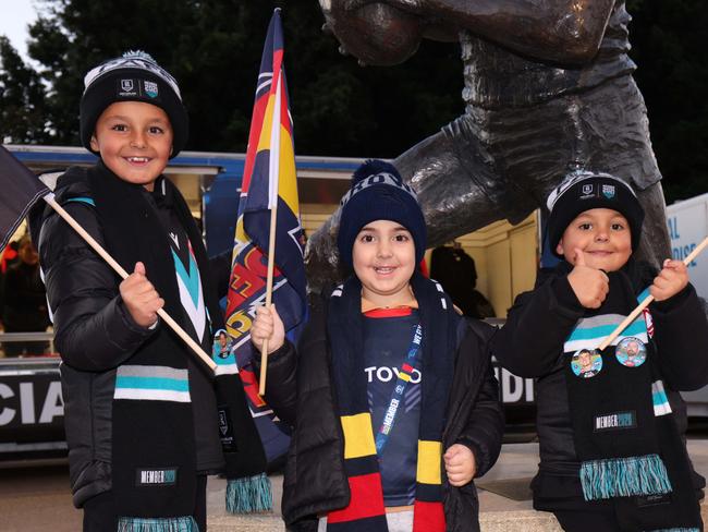 Adelaide Crows and Port Adelaide fans at Showdown 54, 2023 Adelaide Oval Picture: Ben Clark