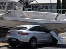 A driver of a luxury car was lucky to avoid injuries after the vehicle was squashed by a boat at a Fremantle storage facility on Sunday. The boat was being moved at the Blue HQ storage facility on Mews Road when it crashed through a fence flattening a parked car’s bonnet.