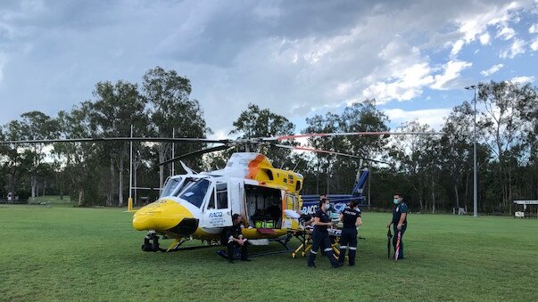 The RACQ Capricorn Rescue Helicopter was tasked to Miriam Vale to airlift a man to hospital.