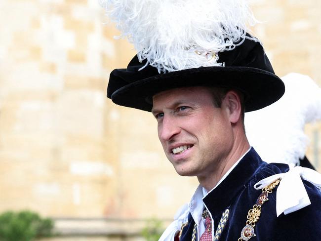 Prince William, Prince of Wales arrives to attend the Order of the Garter service at St George’s Chapel. Picture: AFP