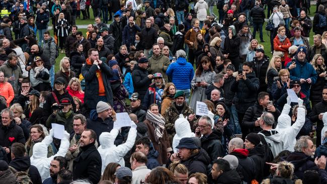 Thousands defied public health orders to participate in the protest. Picture: Sanne Derks/Getty Images