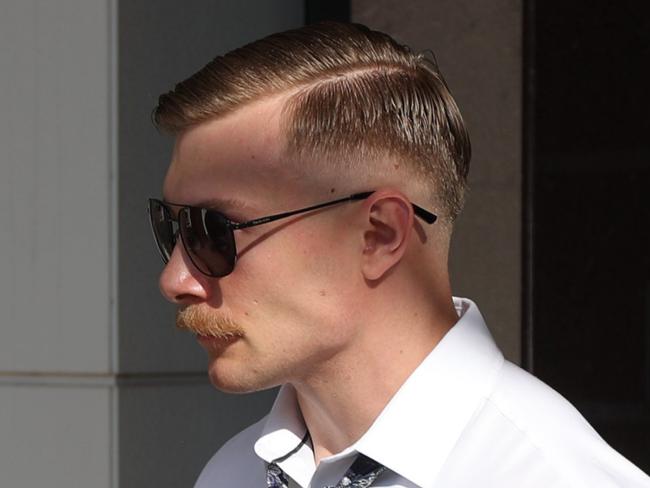 United States Marine Anthony Long leaving the Supreme Court following the first day of his rape trial on Monday, October 28. Picture: Zizi Averill