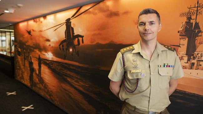 Senior Military Recruiting Officer for Canberra Captain Wesley Corby said recruiting continues with virtual sessions now being offered to enable uninterrupted recruitment processes throughout the COVID-19 crisis. Picture: Defence