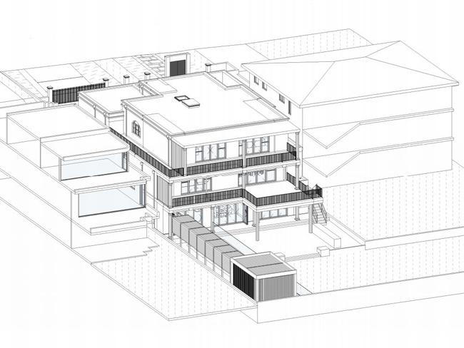 An architectural sketch of the extension.