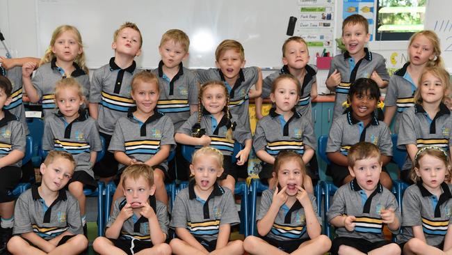 MY FIRST YEAR: Funny faces. Siena Catholic Primary School Preps. Picture: Patrick Woods.