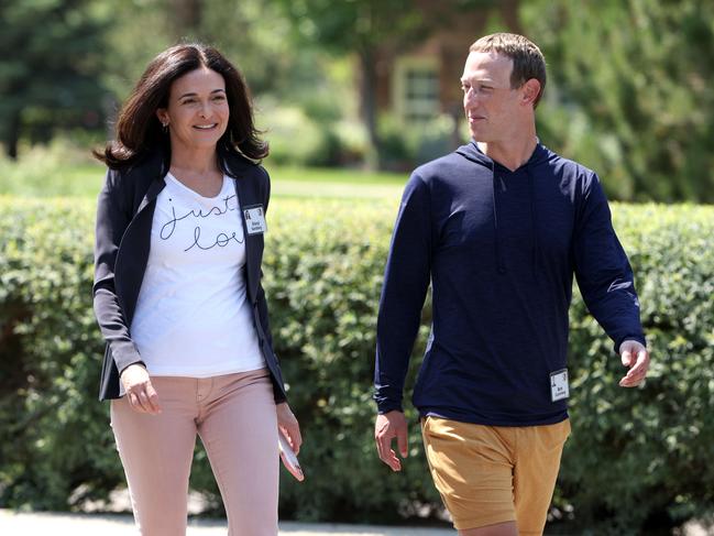 SFacebook CEO Mark Zuckerberg and COO Sheryl Sandberg have said that the company’s employees cannot return to the office if they are not vaccinated. Picture: Getty Images/AFP