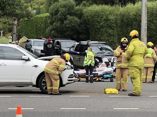 Accident at corner of Swansea and Richards Rd in Montrose. Pic: Supplied