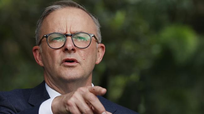 BRISBANE, AUSTRALIA - MAY 19: Australian Labor Leader Anthony Albanese takes questions during a press conference in the suburb of Strathpine in the electorate of Dickson on May 19, 2022 in Brisbane, Australia. The Australian federal election will be held on Saturday 21 May, 2022. (Photo by Lisa Maree Williams/Getty Images)