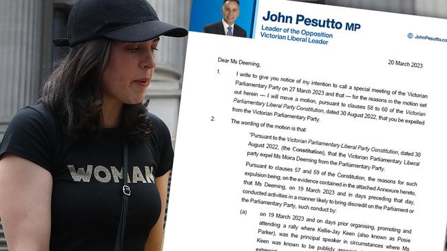 John Pesutto released a 15-page dossier of evidence to back his case to expel Moira Deeming.