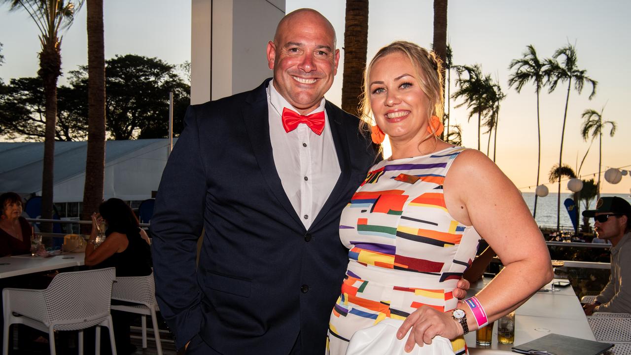 Dom Aquino and Kelly James at the 2024 Darwin Turf Club Gala Ball. Picture: Pema Tamang Pakhrin