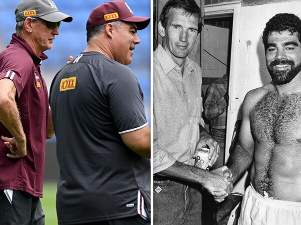 Queensland Origin's coaching dream team of Wayne Bennett and Mal Meninga.