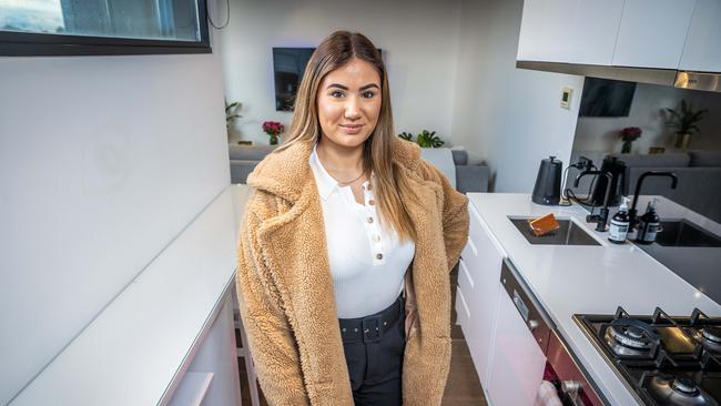 Zelta Medenis bought her first apartment in St Kilda after expanding her search from Brunswick and Essendon. Picture: Jake Nowakowski