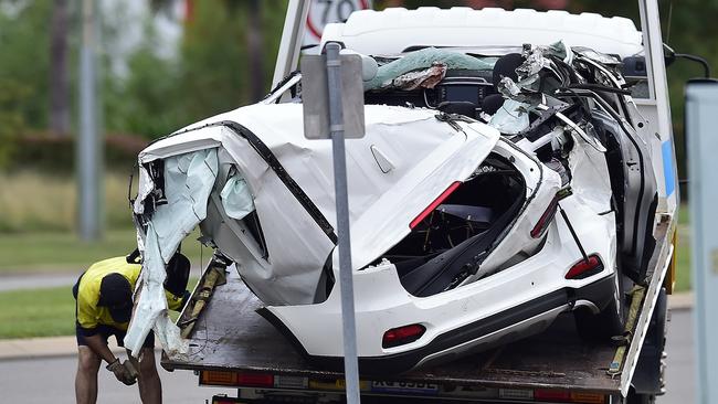 Four teens died after a crash at a Garbutt intersection, Townsville. PICTURE: MATT TAYLOR.