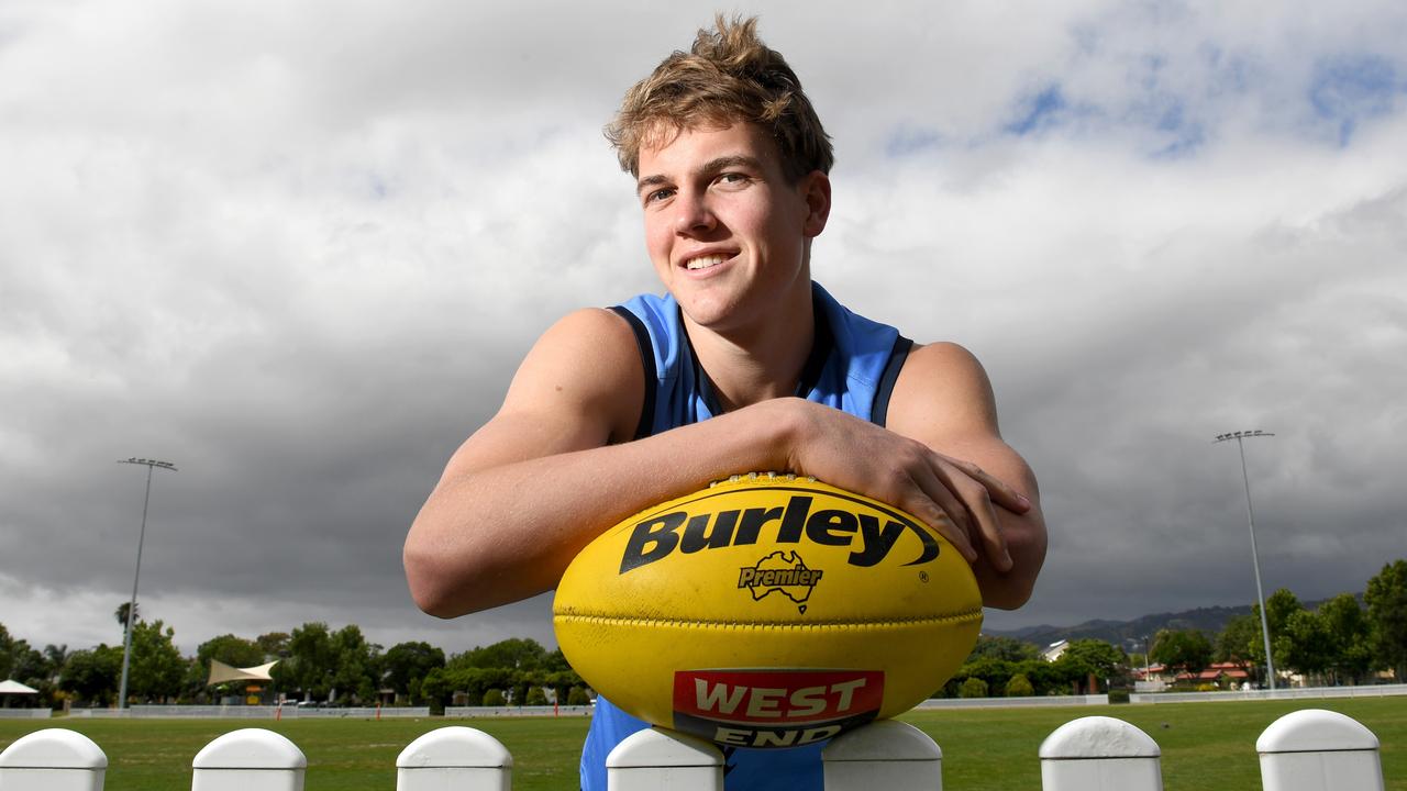 Sturt ball magnet Tom Powell is a likely first-round selection. Picture: Tricia Watkinson