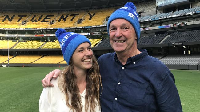 MND sufferer Neale Daniher with daughter Bec.