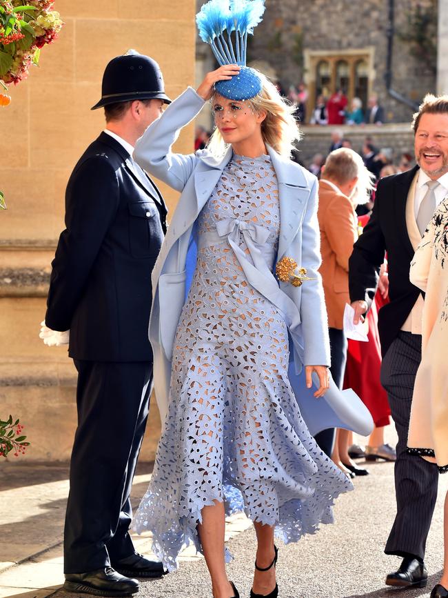 Socialite Poppy Delevingne arrives ahead of the wedding. Picture: Getty