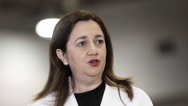 Queensland Premier Annastacia Palaszczuk announces a new mass vaccination hub at the Brisbane Convention and Exhibition Centre. NCA NewsWire / Sarah Marshall