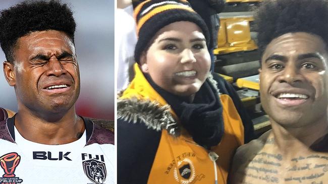 Kevin Naiqama and Danielle Mason after a Tigers game.