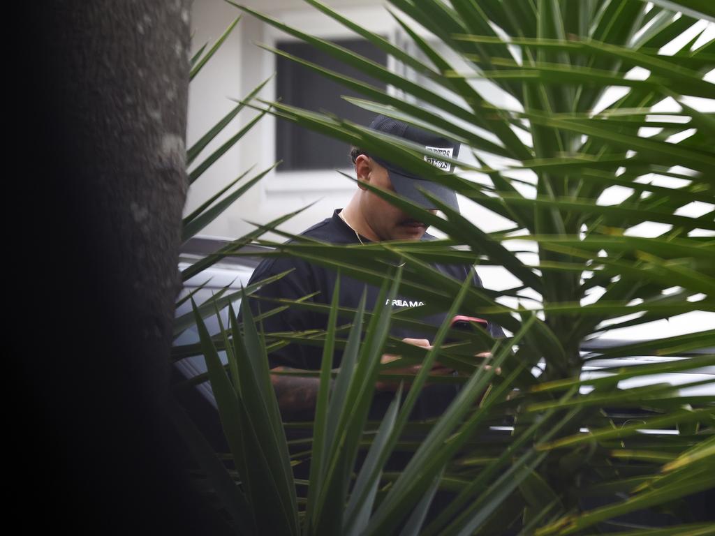 Latrell Mitchell pictured leaving his Sydney home. Picture: Jonathan Ng