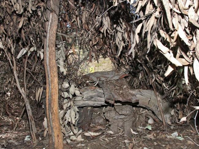 One of the sniper hides found at the Train property in Western Downs.