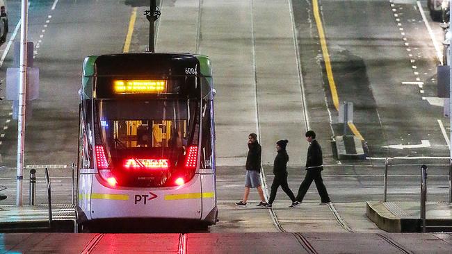 There were 111,000 trips taken on public transport on Sunday, July 26, about 85 per cent lower than usual. Picture: Ian Currie