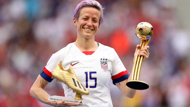 Megan Rapinoe was the undisputed and outspoken star of the Women’s World Cup. Picture: Getty Images