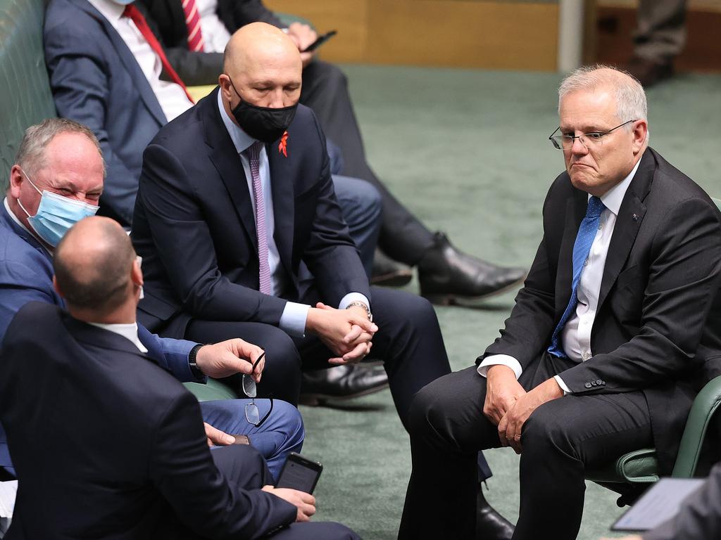 Key members of the Coalition ranked highest in terms of public distrust. Picture: NCA NewsWire / Gary Ramage