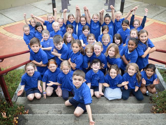 The choir group from Killara Primary before defending their championship at Sunfest’s Battle of the Choirs.