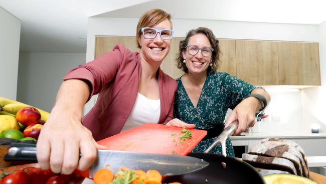 Professor Lauren Ball and Dr Fiona Willer from Dietitians Australia. Photo: Steve Pohlner