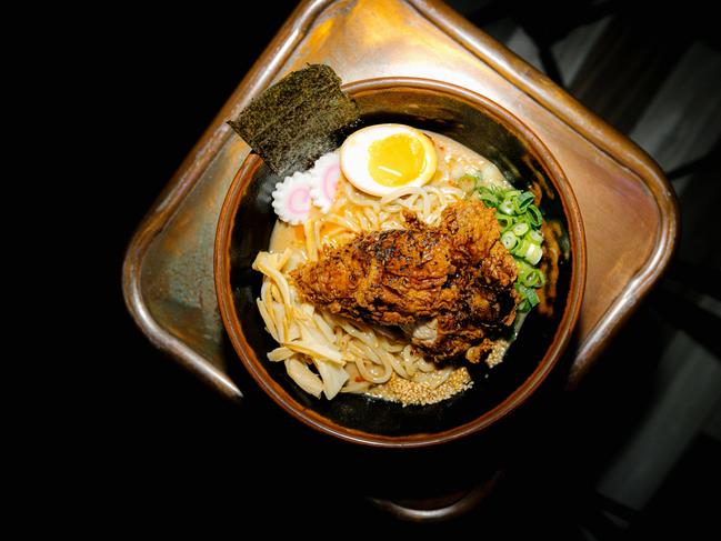 Ramen with fried chicken at Butter. Picture: @mikki.mikka