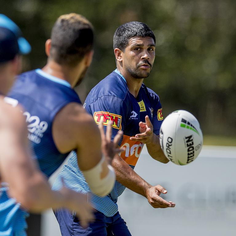 The Gold Coast Titans player, Tyrone Peachey, at pre-season training, Parkwood. Picture: Jerad Williams
