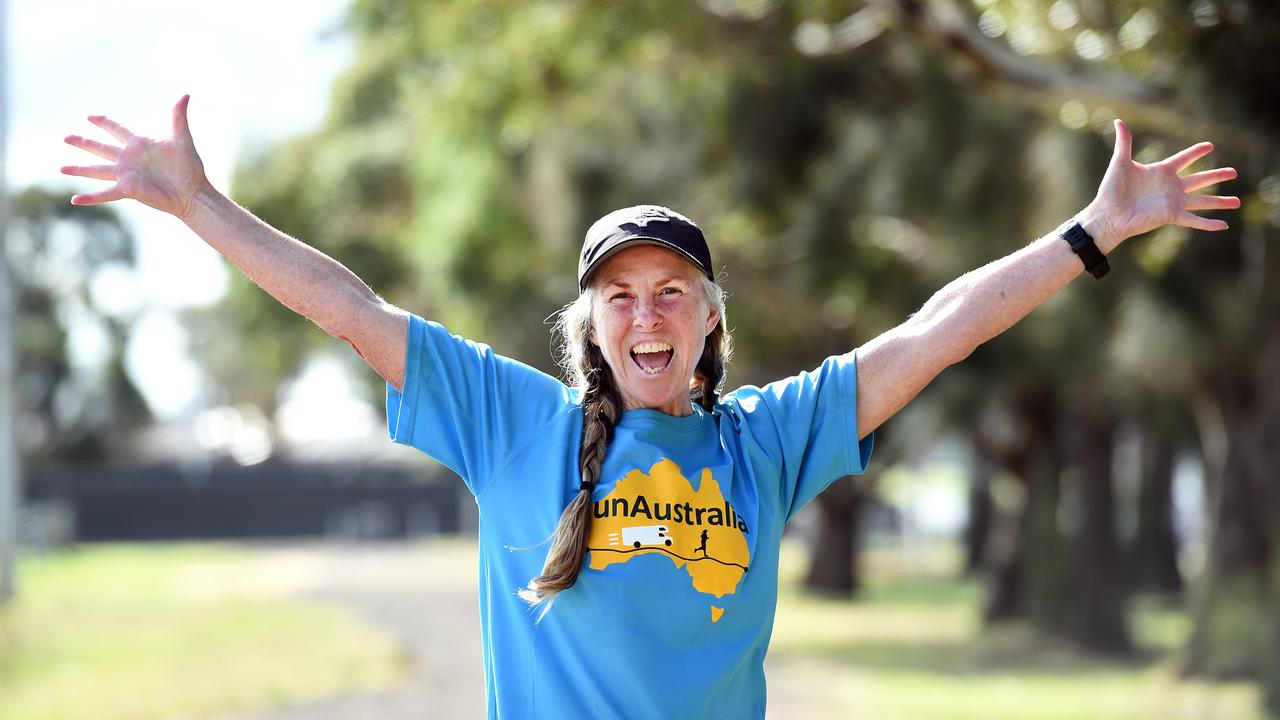 Nikki Love, a 56-year-old woman who ran across Australia, is hoping her feat will inspire others. Picture: David Smith