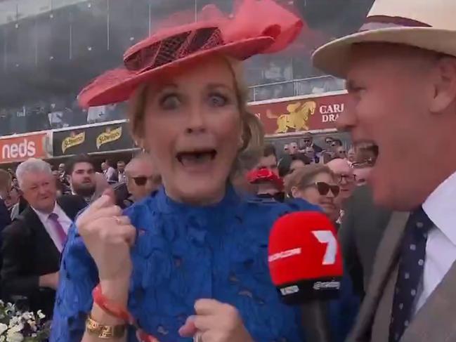 Elyse Zahra was beyond excited. Photo: Channel 7