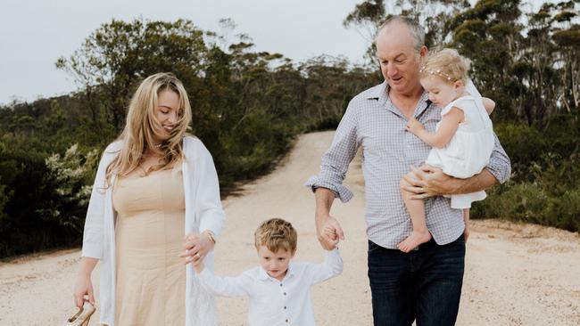 Jess and Stephen Watson, with children Edward and Edith, have been affected by the lack of childcare in the region. Picture: Ona Janzen