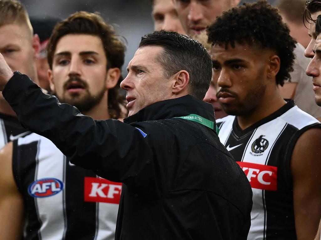 Magpies coach Craig McRae has his team in the top eight. Picture: Quinn Rooney/Getty Images