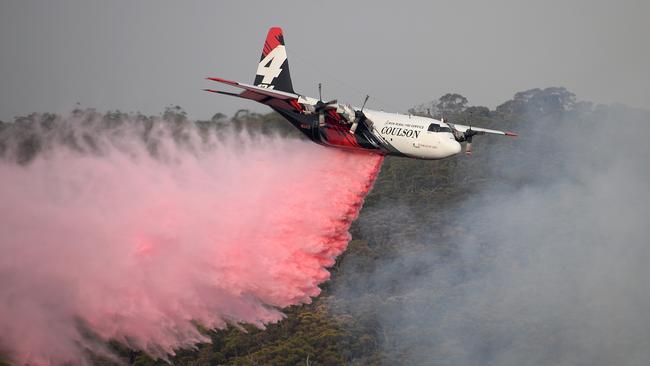 The Lockheed C-130 Hercules air tanker. Picture: AAP