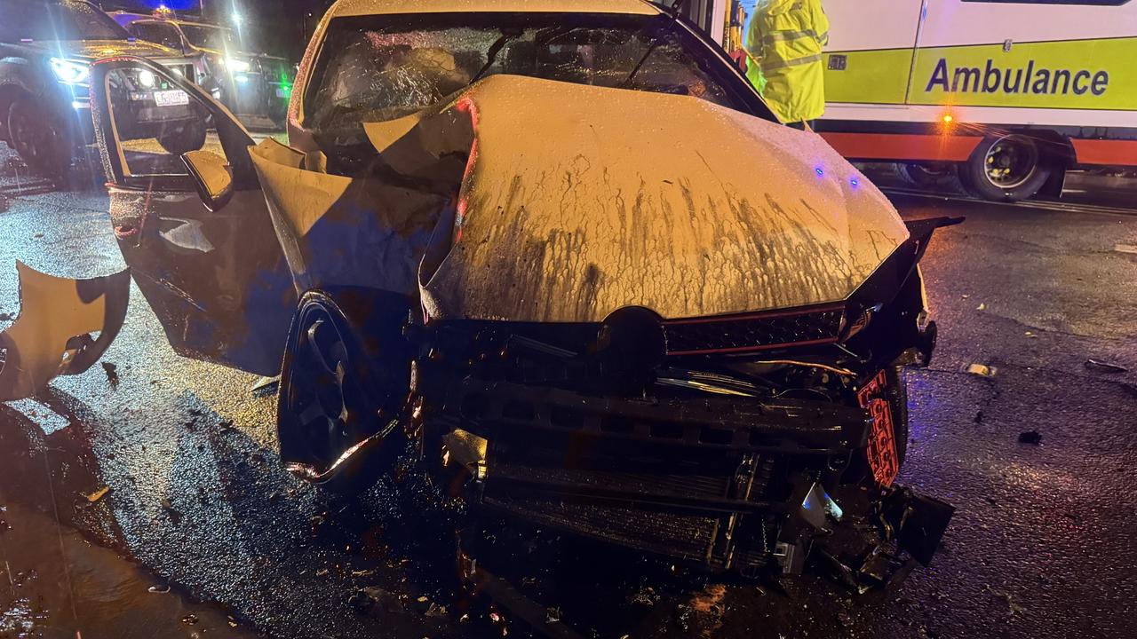 Three people were hurt in a two-vehicle crash on West Street, Toowoomba, about 8.45pm on January 7, 2025.