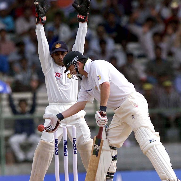 It had only ever happened 9 times in the history of Test cricket a batsman being given out handled the ball. This was one of those occasions. I remember feeling rather unwell that day in the Chennai heat back in 2001. I remember it vividly and it was one of those moments when the editors back home are straight on the phone to see if I had the picture. My lucky day. Page 1 the next day. Picture: Phil Hillyard