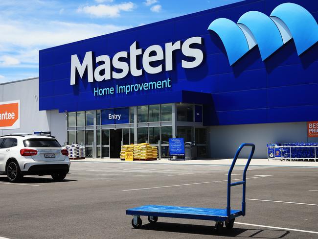 Woolworths announce they will either sell off their hardware stores Masters Home Improvements or close stores down if no buyer is found. Customers at the new Marsden Park store pictured outside. Picture: Toby Zerna