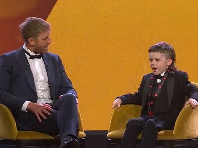 Young Archie stole the show at the Brownlow.