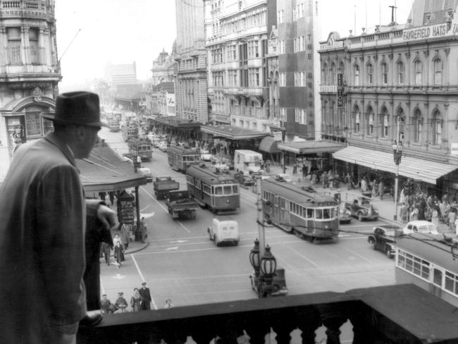 Swanston Street in 1955.