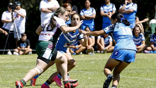 Zena Tarabolsi. from Lebanon. U16 Girls Lebanon v Maori Pango. Harmony Nines Rugby League. Picture: John Appleyard