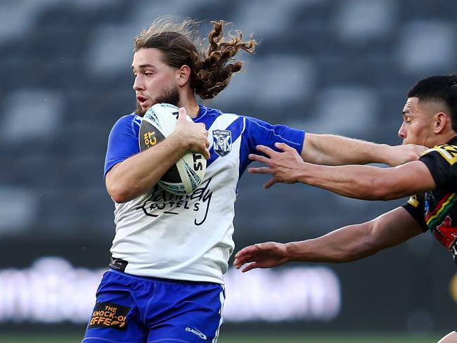 Khaled Rajab in action for the Bulldogs NSW Cup team. Picture: NRL Photos