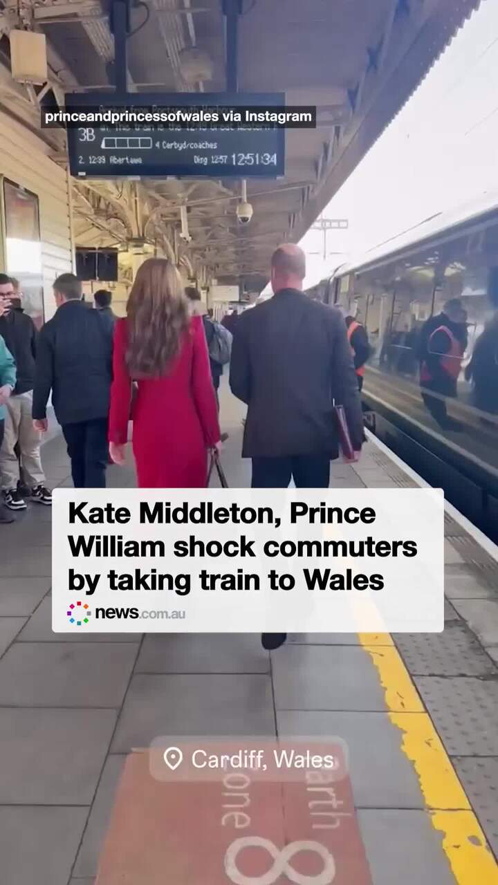 Kate Middleton, Prince William shock commuters by taking train to Wales