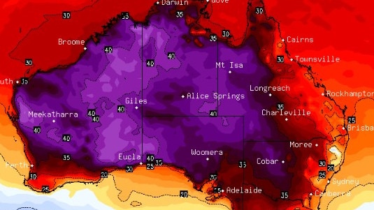 Much of the country's south east is set to be hit with heatwave conditions over the weekend. Picture: Stormcast.