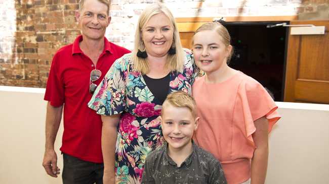 Ready to see Once Upon a Time are (from left) Joe, Mandy, Harry and Georgia Ryan presented by Dance Central junior school at Empire Theatres, Saturday, November 9, 2019. Picture: Kevin Farmer