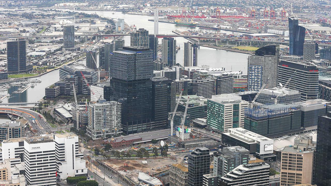 A massive construction boom in Melbourne saw the market flooded with supply, which contributed to downward pressure on property prices. Picture: Ian Currie